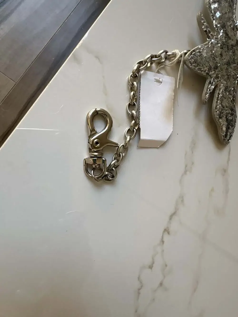 Brighton Silver Glitter Bee Keychain Purse Charm